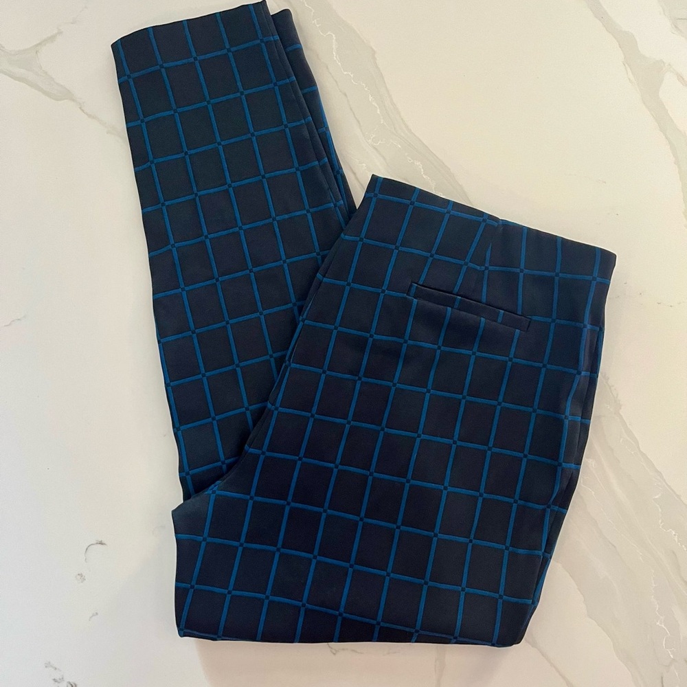 Alfani Black and Blue Plaid Pants